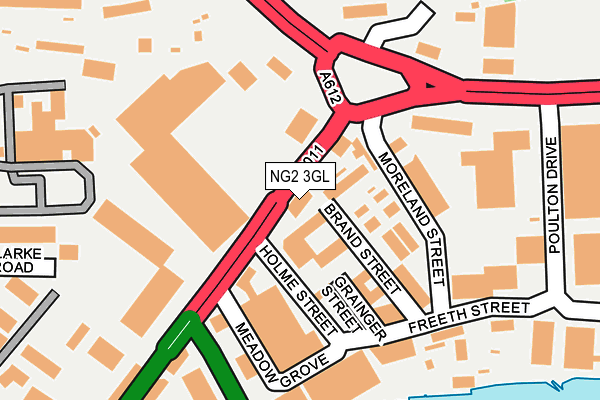 NG2 3GL map - OS OpenMap – Local (Ordnance Survey)