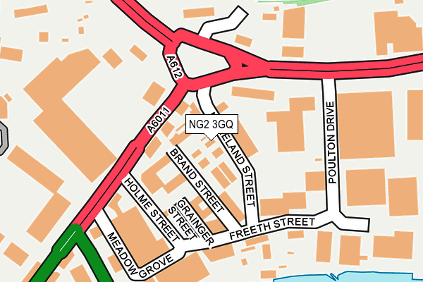 NG2 3GQ map - OS OpenMap – Local (Ordnance Survey)