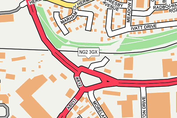 NG2 3GX map - OS OpenMap – Local (Ordnance Survey)