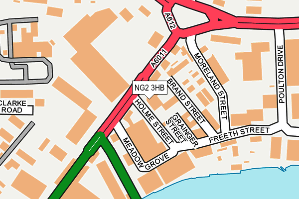 NG2 3HB map - OS OpenMap – Local (Ordnance Survey)