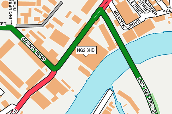 NG2 3HD map - OS OpenMap – Local (Ordnance Survey)