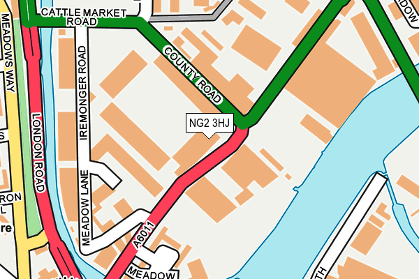 NG2 3HJ map - OS OpenMap – Local (Ordnance Survey)
