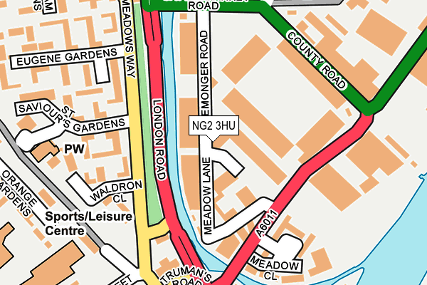 NG2 3HU map - OS OpenMap – Local (Ordnance Survey)