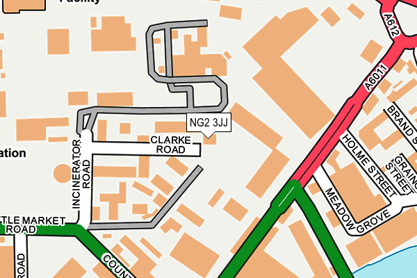 NG2 3JJ map - OS OpenMap – Local (Ordnance Survey)