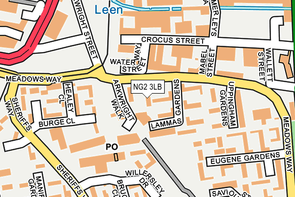 NG2 3LB map - OS OpenMap – Local (Ordnance Survey)