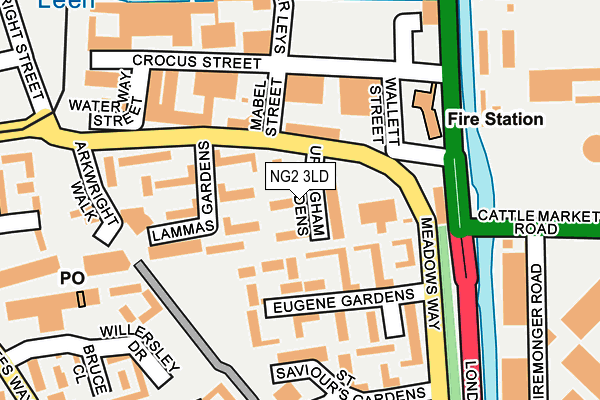 NG2 3LD map - OS OpenMap – Local (Ordnance Survey)