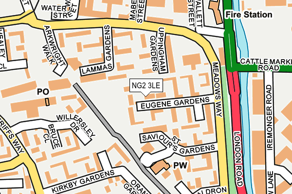 NG2 3LE map - OS OpenMap – Local (Ordnance Survey)