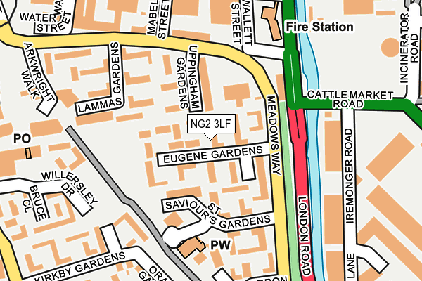 NG2 3LF map - OS OpenMap – Local (Ordnance Survey)