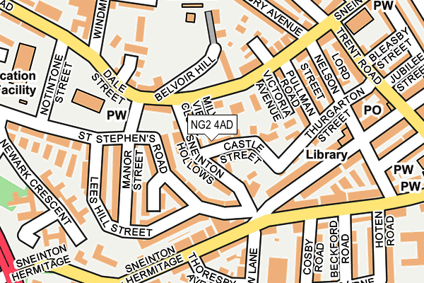 NG2 4AD map - OS OpenMap – Local (Ordnance Survey)