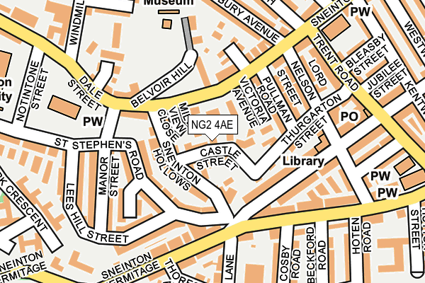NG2 4AE map - OS OpenMap – Local (Ordnance Survey)