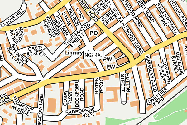 NG2 4AJ map - OS OpenMap – Local (Ordnance Survey)
