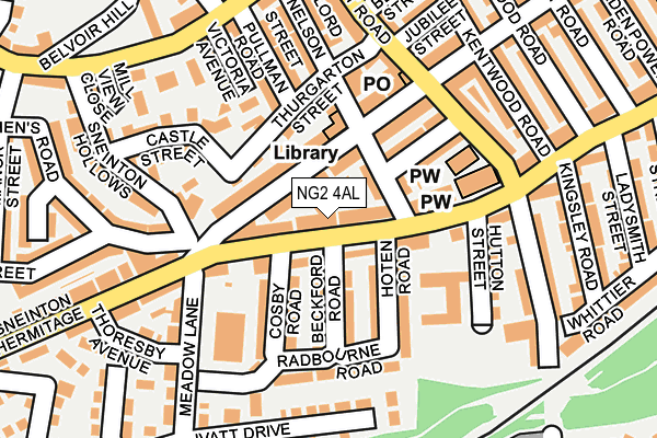NG2 4AL map - OS OpenMap – Local (Ordnance Survey)
