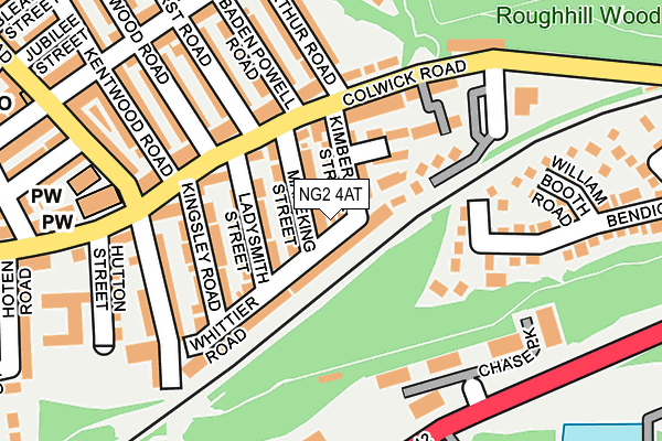 NG2 4AT map - OS OpenMap – Local (Ordnance Survey)