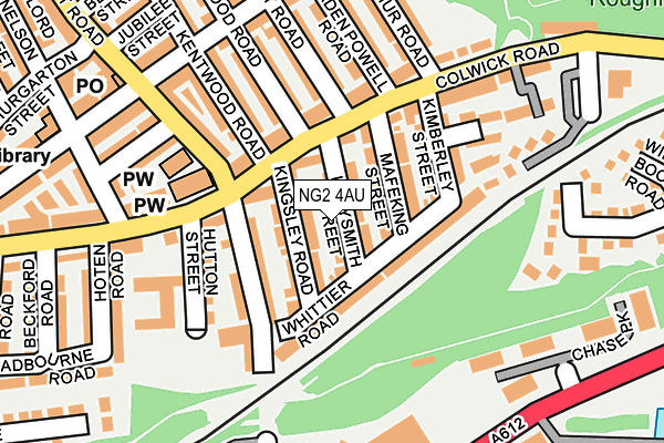 NG2 4AU map - OS OpenMap – Local (Ordnance Survey)