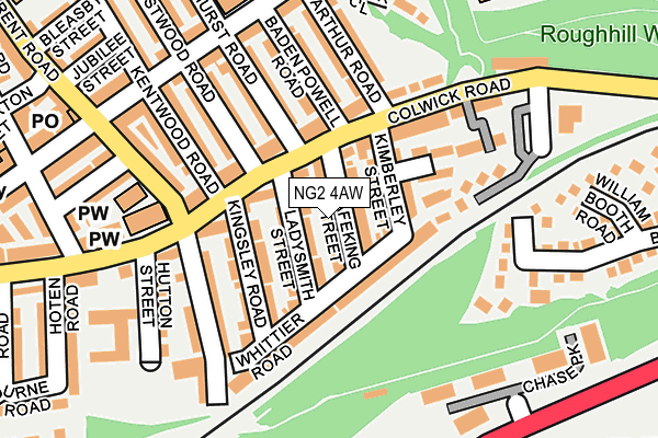 NG2 4AW map - OS OpenMap – Local (Ordnance Survey)