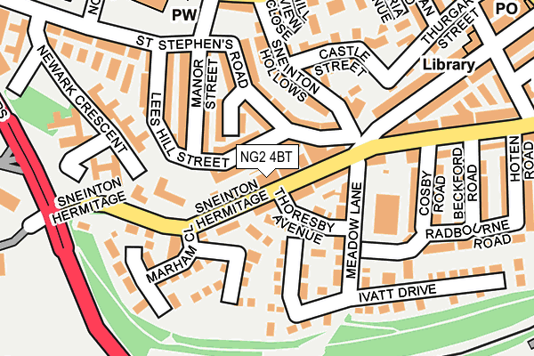 NG2 4BT map - OS OpenMap – Local (Ordnance Survey)
