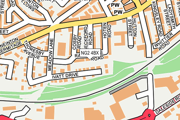 NG2 4BX map - OS OpenMap – Local (Ordnance Survey)