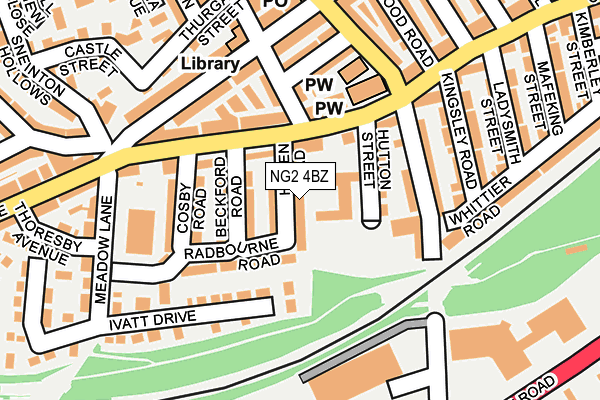NG2 4BZ map - OS OpenMap – Local (Ordnance Survey)