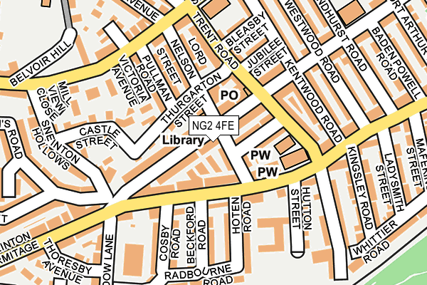 NG2 4FE map - OS OpenMap – Local (Ordnance Survey)