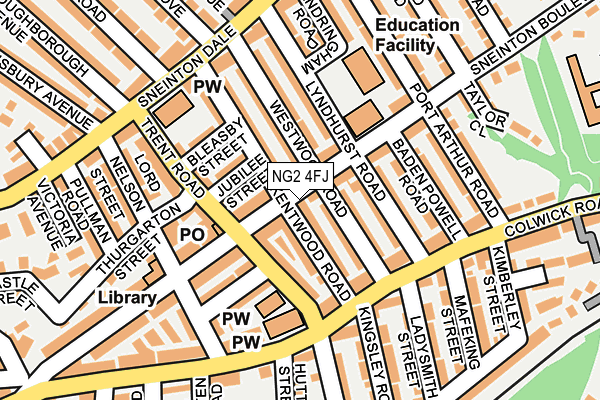 NG2 4FJ map - OS OpenMap – Local (Ordnance Survey)