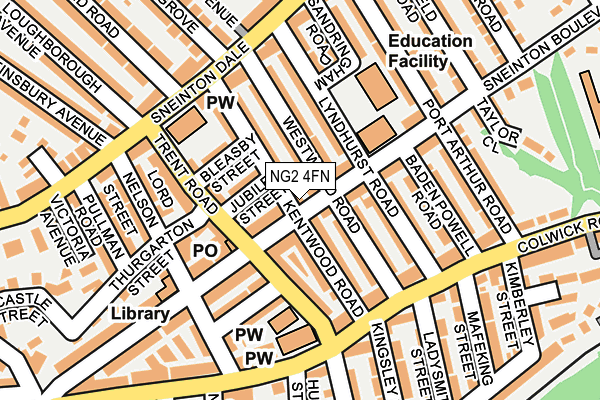 NG2 4FN map - OS OpenMap – Local (Ordnance Survey)