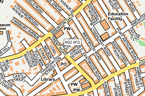 NG2 4FQ map - OS OpenMap – Local (Ordnance Survey)