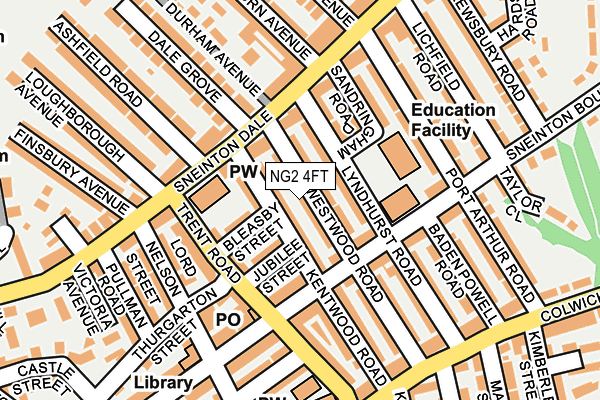 NG2 4FT map - OS OpenMap – Local (Ordnance Survey)