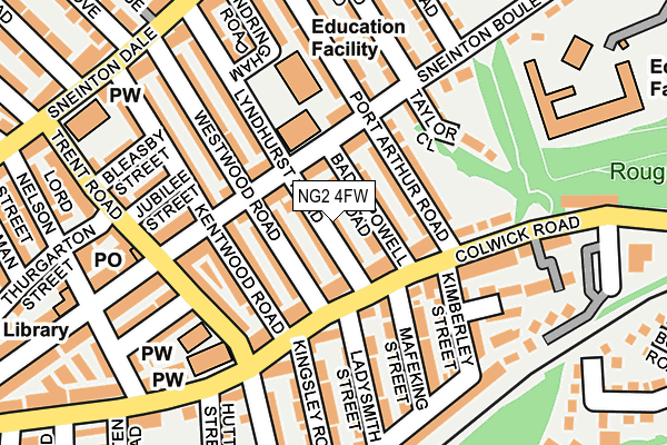 NG2 4FW map - OS OpenMap – Local (Ordnance Survey)