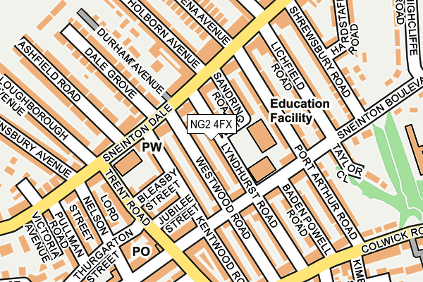 NG2 4FX map - OS OpenMap – Local (Ordnance Survey)
