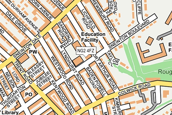 NG2 4FZ map - OS OpenMap – Local (Ordnance Survey)