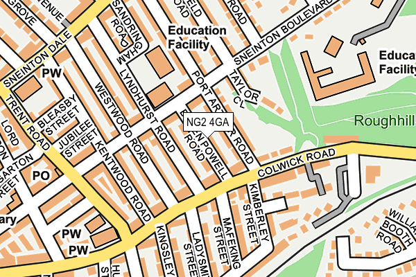NG2 4GA map - OS OpenMap – Local (Ordnance Survey)