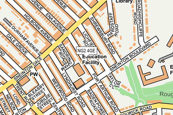 NG2 4GE map - OS OpenMap – Local (Ordnance Survey)