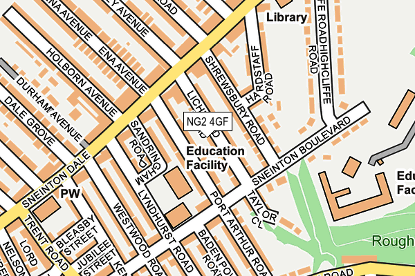 NG2 4GF map - OS OpenMap – Local (Ordnance Survey)