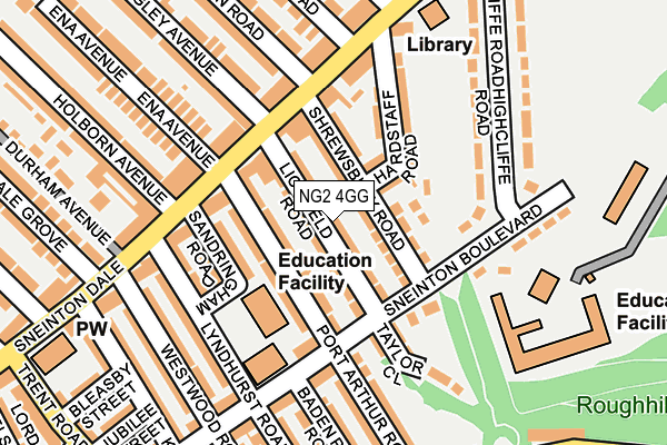 NG2 4GG map - OS OpenMap – Local (Ordnance Survey)