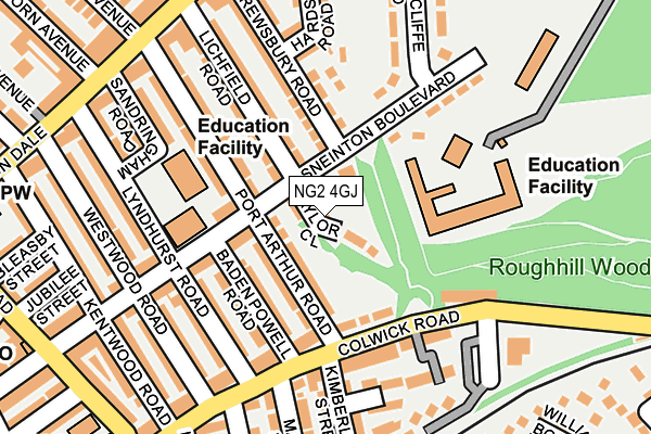NG2 4GJ map - OS OpenMap – Local (Ordnance Survey)
