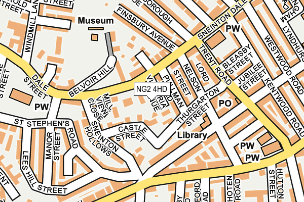 NG2 4HD map - OS OpenMap – Local (Ordnance Survey)