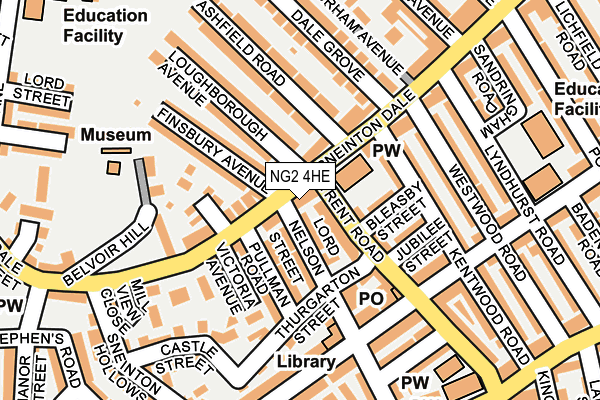 NG2 4HE map - OS OpenMap – Local (Ordnance Survey)