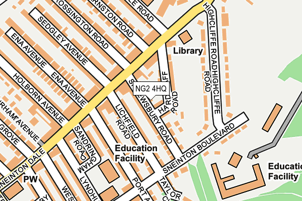NG2 4HQ map - OS OpenMap – Local (Ordnance Survey)