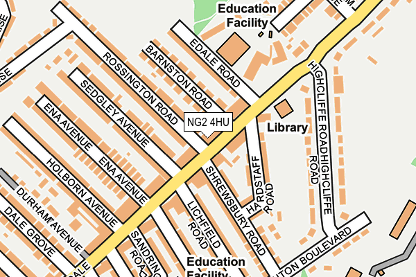 NG2 4HU map - OS OpenMap – Local (Ordnance Survey)