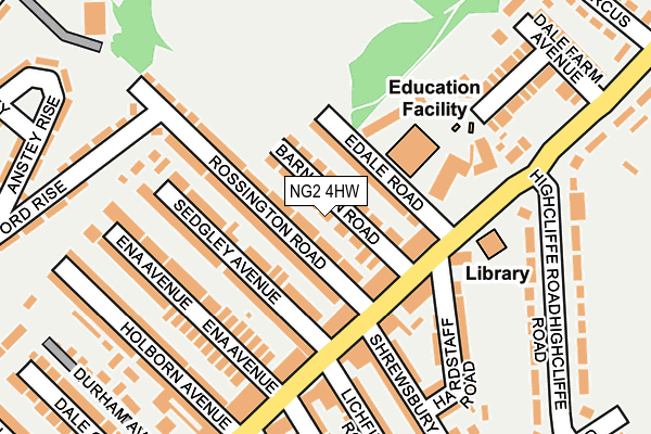 NG2 4HW map - OS OpenMap – Local (Ordnance Survey)