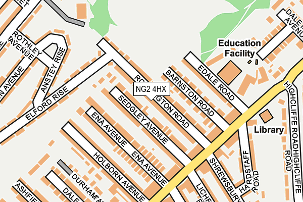 NG2 4HX map - OS OpenMap – Local (Ordnance Survey)