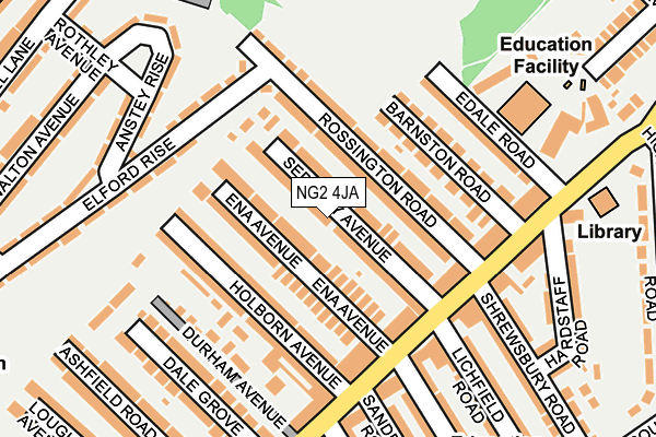 NG2 4JA map - OS OpenMap – Local (Ordnance Survey)