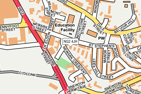 NG2 4JH map - OS OpenMap – Local (Ordnance Survey)