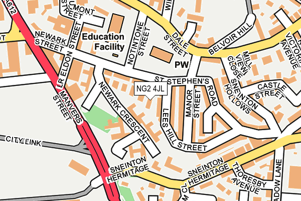 NG2 4JL map - OS OpenMap – Local (Ordnance Survey)