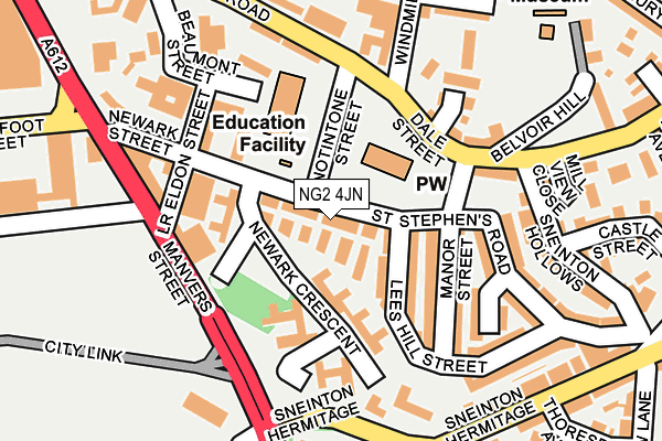 NG2 4JN map - OS OpenMap – Local (Ordnance Survey)
