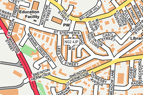 NG2 4JP map - OS OpenMap – Local (Ordnance Survey)