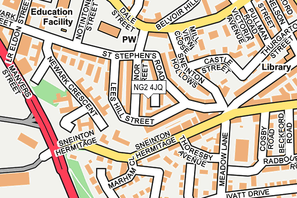 NG2 4JQ map - OS OpenMap – Local (Ordnance Survey)