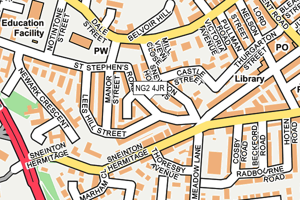 NG2 4JR map - OS OpenMap – Local (Ordnance Survey)