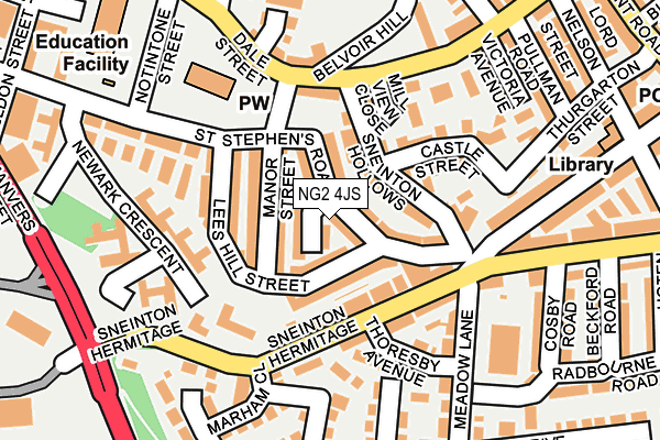 NG2 4JS map - OS OpenMap – Local (Ordnance Survey)