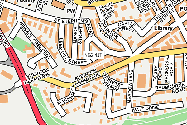 NG2 4JT map - OS OpenMap – Local (Ordnance Survey)